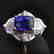 1.52ct Sapphire Ring in 18kt white Gold - 4