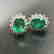 2.0 CTW Emerald & VS Diamond Earring 18K - 4