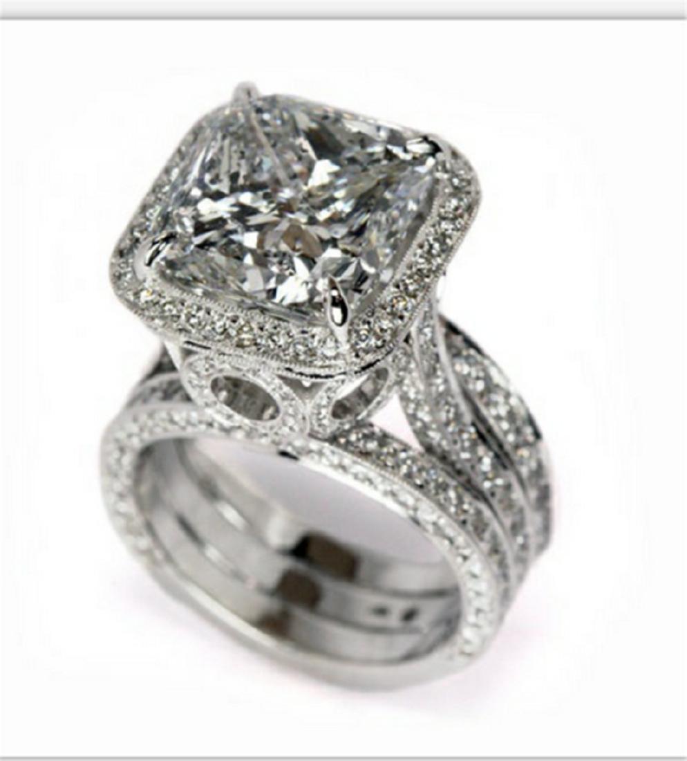 925 Silver Ring White Topaz Ring Size 6 (1 of 2)