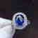 3.04ct Sapphire Ring in 18kt white Gold