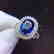 3.04ct Sapphire Ring in 18kt white Gold - 3
