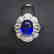 2.14 CTW Sapphire & VS Diamond Ring 18K