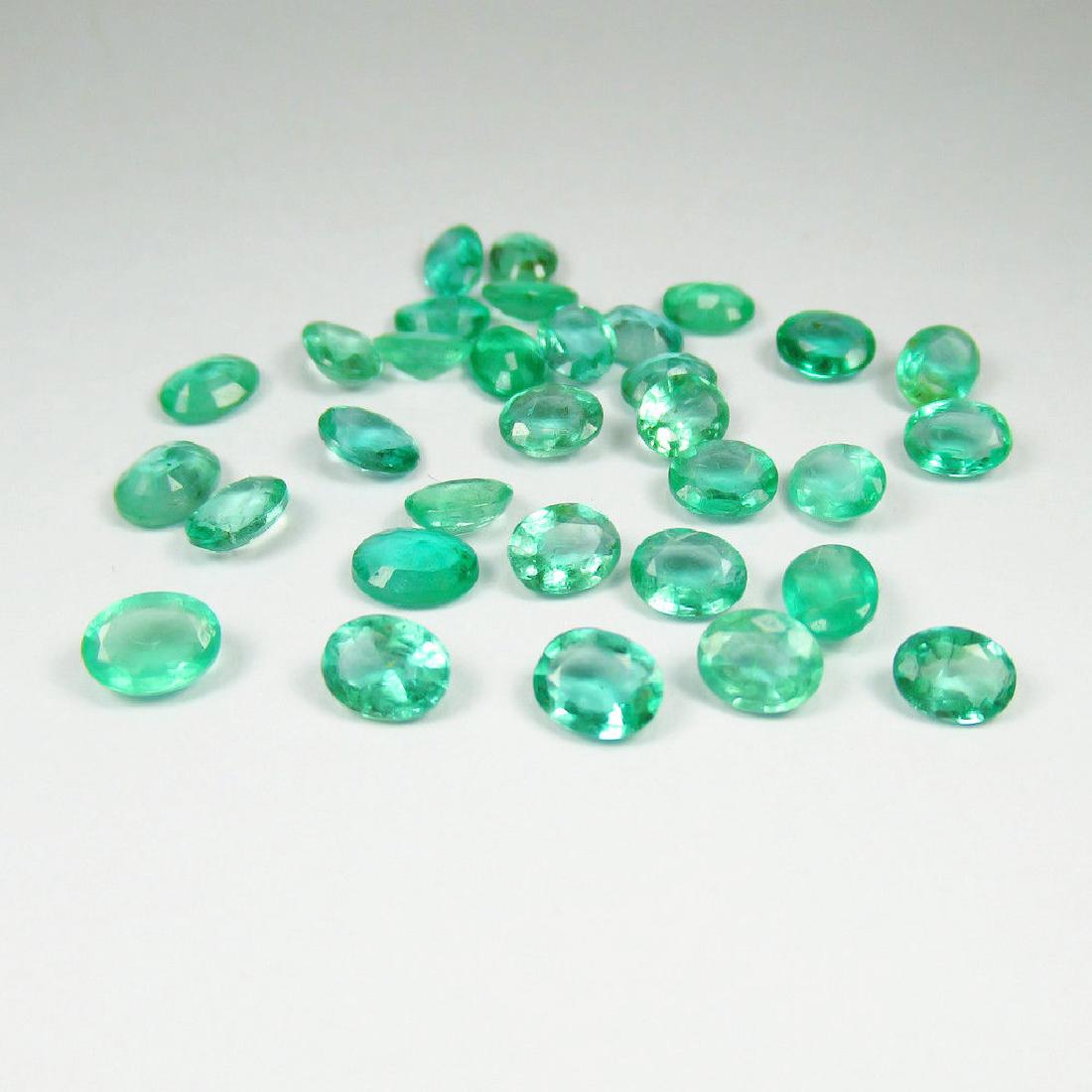 9.45 Ctw Natural Zambian 32 Loose Oval cut Emeralds (1 of 2)