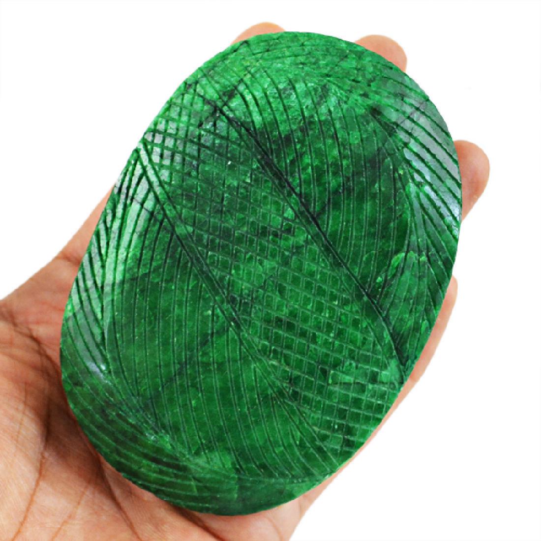 Green Emerald Carved Gem (1 of 2)
