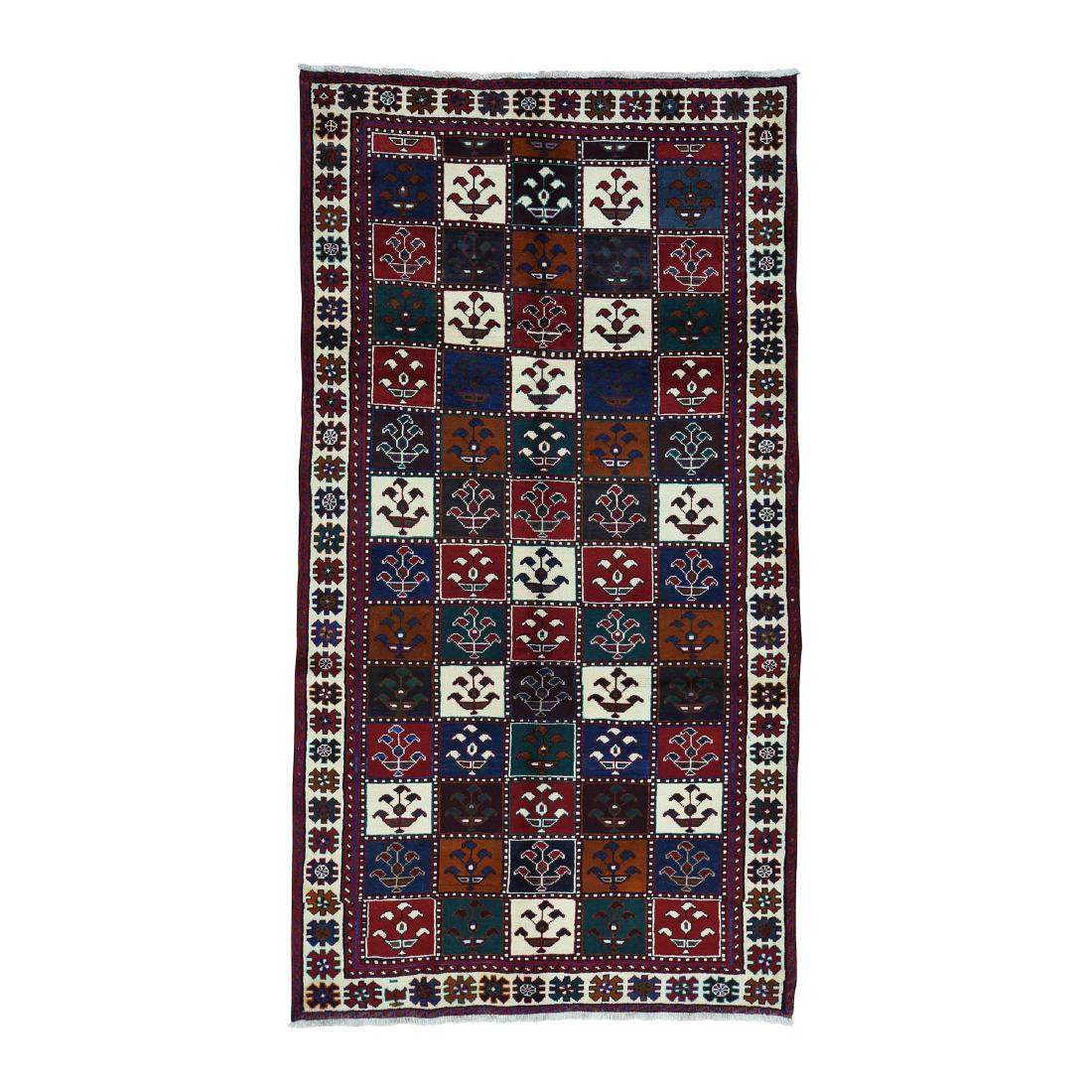 Semi Antique Persian Bakhtiari Runner Hand-Knotted Rug (1 of 12)