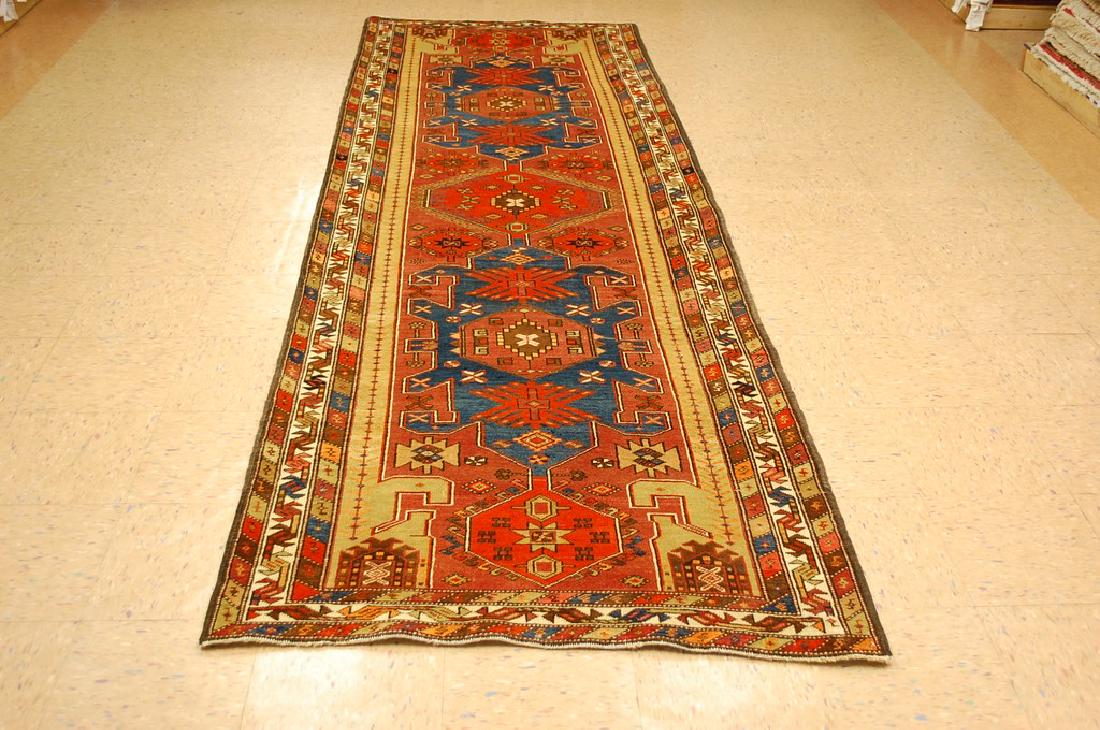Antique Persian Heriz Bakhshayesh Runner Rug 3.9x11.6 (1 of 10)