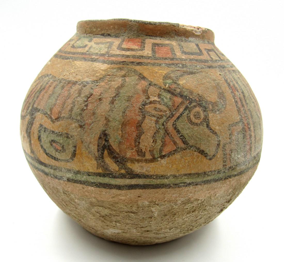 Ancient Indus Valley Terracotta Jar with Bull & Fish (1 of 4)