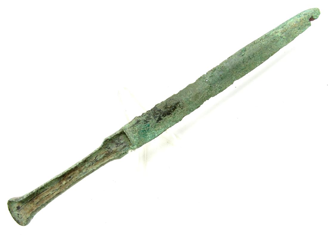 Ancient Greek Bronze Dagger with Handle (1 of 3)