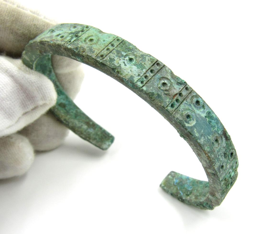 Medieval Viking Era Bronze Bracelet with Dragon Fafnir (1 of 3)