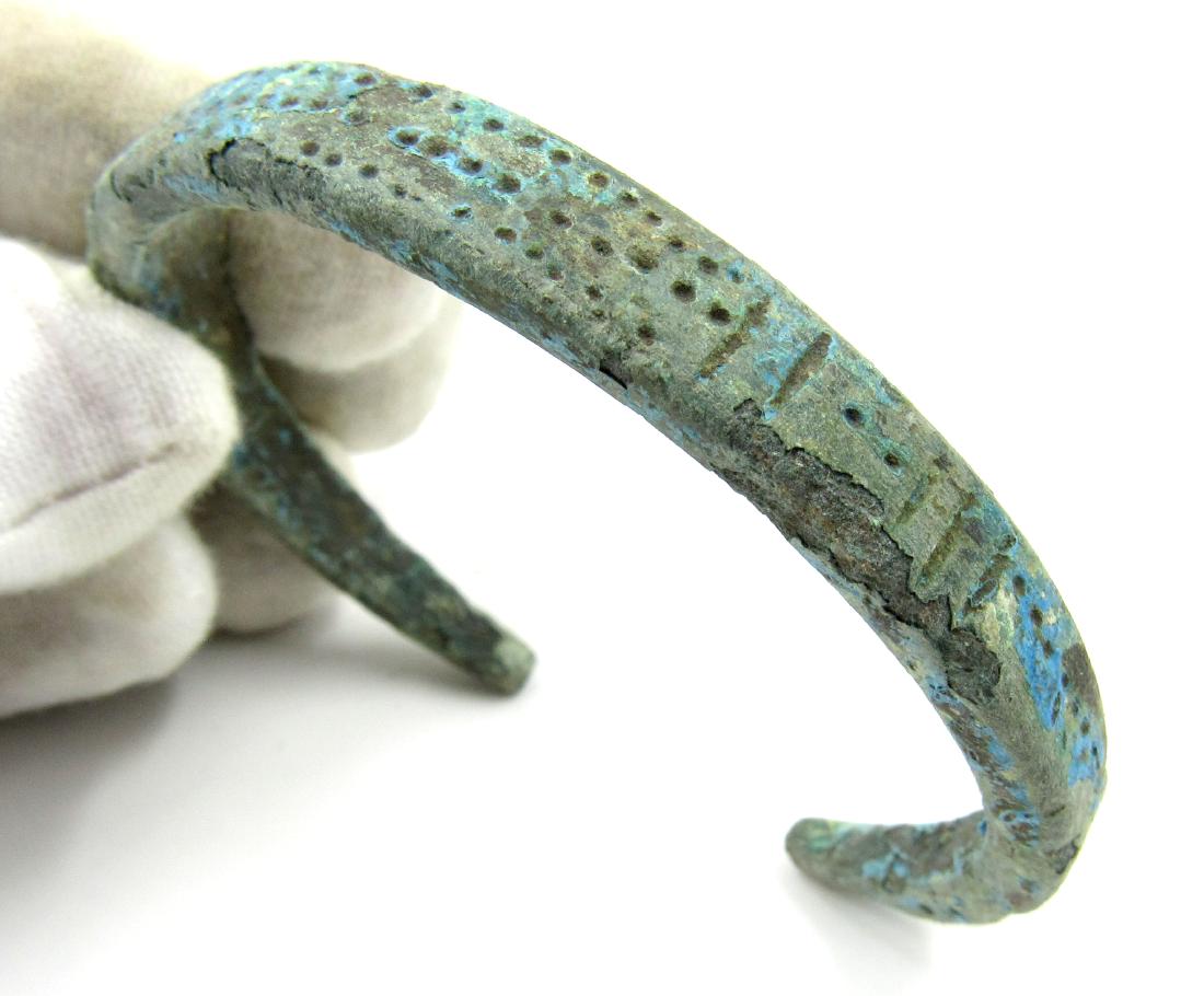 Medieval Viking Era Bronze Bracelet with Dragon Fafnir (1 of 3)