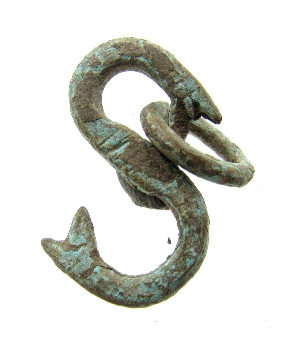 Medieval Viking Era Bronze Dragon Fafnir Pendant with (1 of 3)