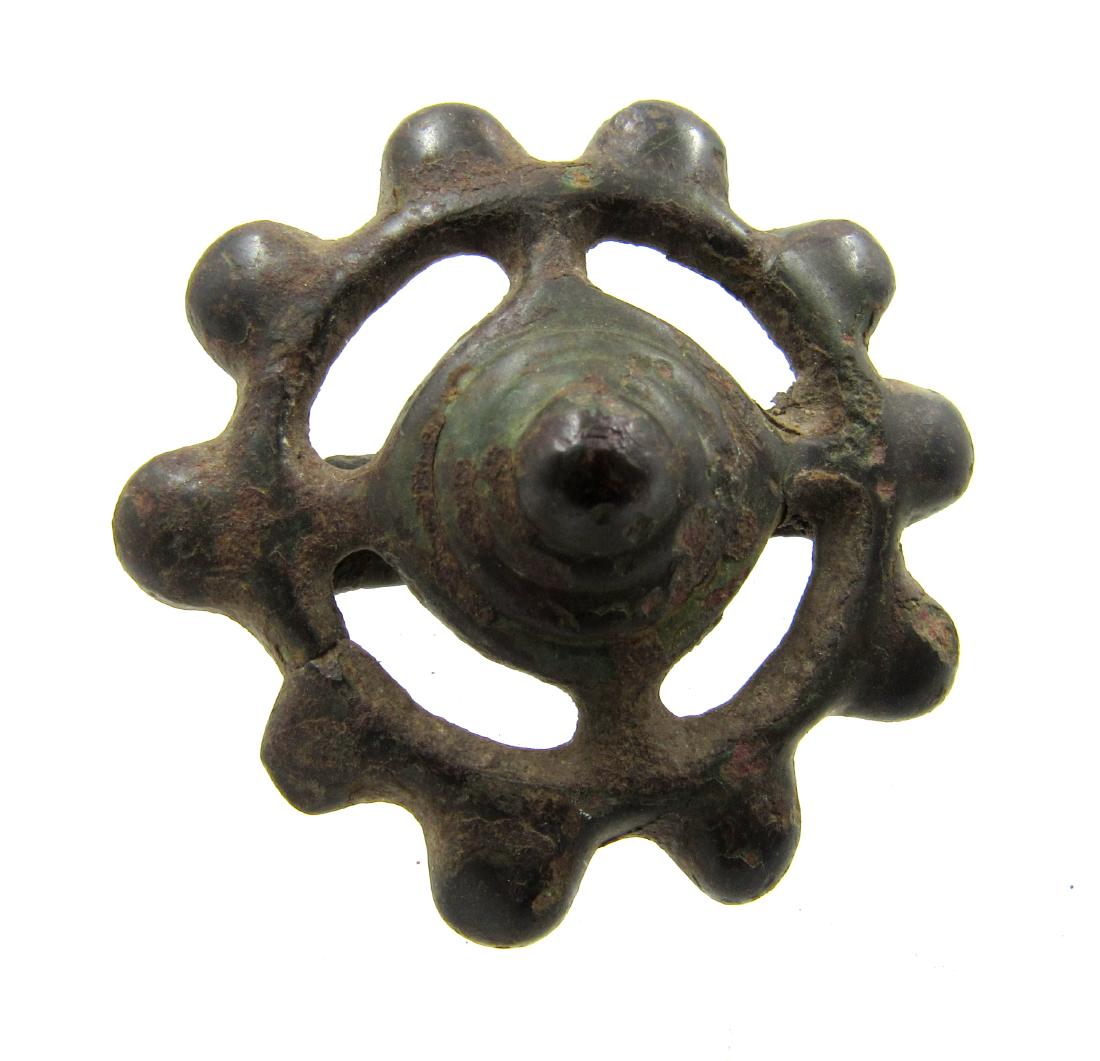 Medieval Viking Era Bronze Shield Shaped Amulet (1 of 3)