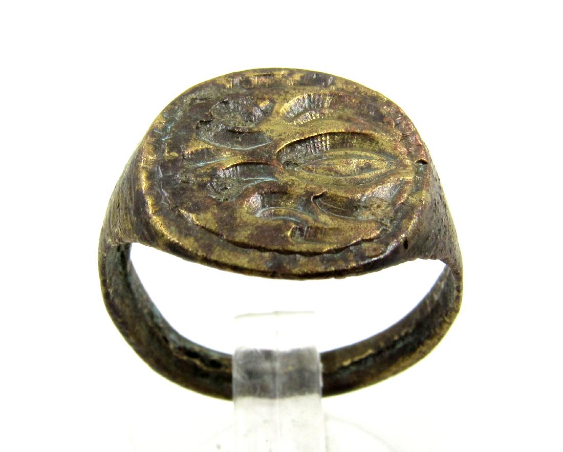 Medieval Crusader's Era Bronze Heraldic Ring (1 of 3)