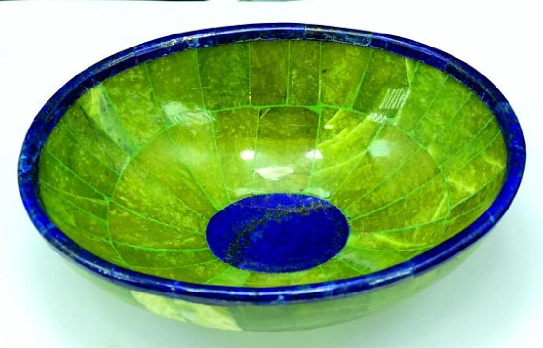 Hand crafted, stunning Yellow Color Oval Shape Lapis: This stunning Lapis Lazuli Gemstone Bowl has an attractive royal blue color with inclusions of golden pyrite. It is a very striking piece and the ideal place to keep your gemstones or trinkets safe. T