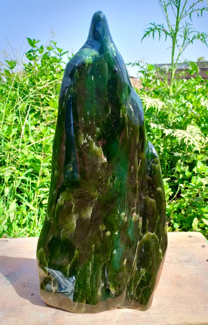 Dark Green Nephrite Jade Tumble (1 of 5)