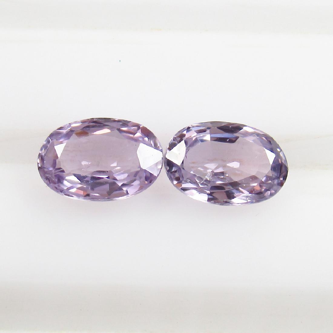 1.08 Ct Genuine Ceylon Light Blue Sapphire Oval Pair (1 of 2)