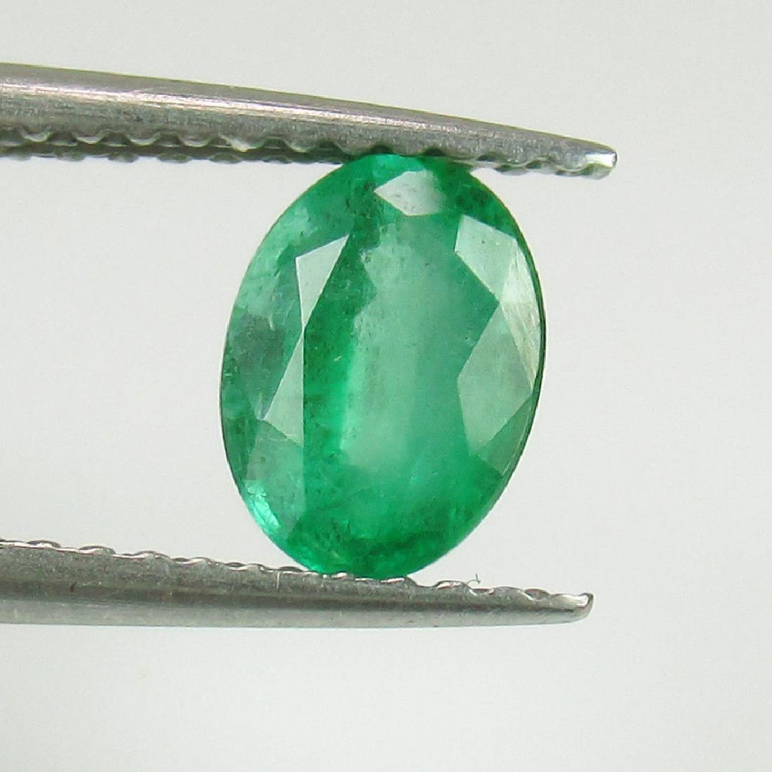 0.79 Ct Genuine Loose Zambian Emerald 7x5 mm Oval cut (1 of 2)