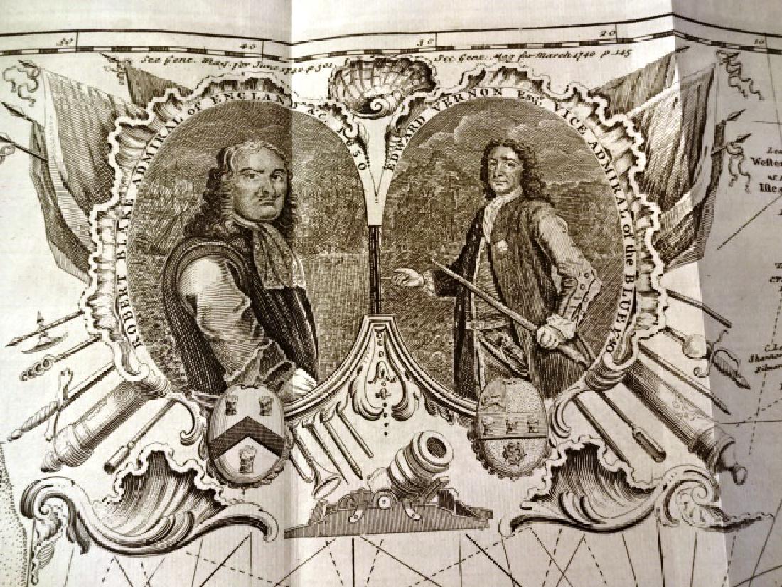 1740 Large Folding Chart Western Atlantic (1 of 2)