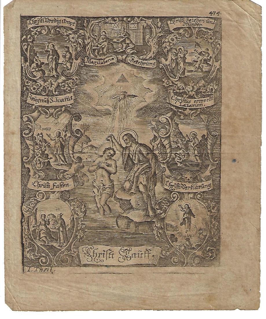 17th C German Engraving Life of Christ (1 of 1)