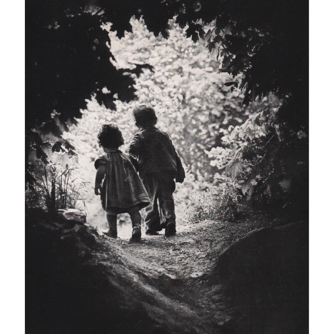 W. EUGENE SMITH - Children on a Walk: Artist: W. EUGENE SMITH Print Title: Children on a Walk, 1946 Medium: Sheet-Fed Gravure Printing Date: 1972 Printed in France Image Size: 7 x 8.5 inches William Eugene Smith (1918-1978) was an America