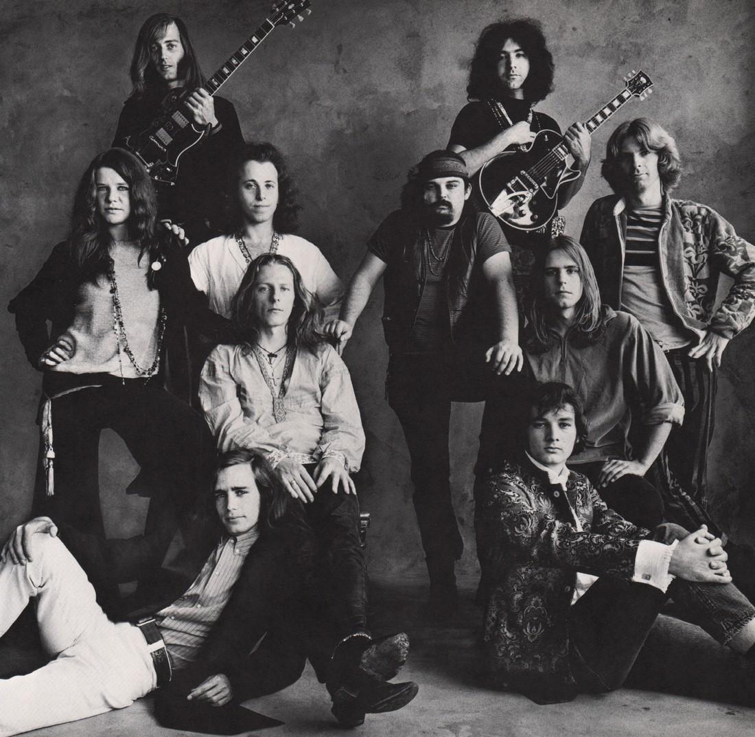 IRVING PENN - Janis Joplin, Big Brother and Grateful: Artist: IRVING PENN Print Title: Janis Joplin, Big Brother and Grateful Dead, 1967 Medium: Photoengraving Printed 1974 in the US Image size (inches) approx. 9.5 x 10” Irving Penn was an American pho