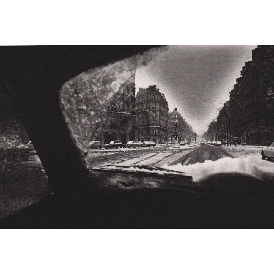 JEANLOUP SIEFF - Snowy Monday Morning: Artist: JEANLOUP SIEFF Print Title: Snowy Monday Morning, Paris 1978 Medium: Sheet-Fed Gravure Printing Date: 1983 Printed in France Image Size: 6.5 x 4.25 inches Jeanloup Sieff (1933-2000) was a Fren