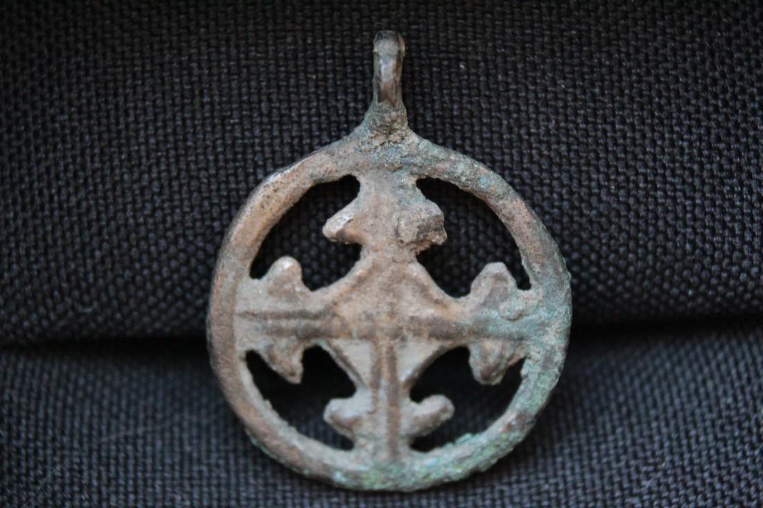 Medieval Bronze Cross Pendant (1 of 4)