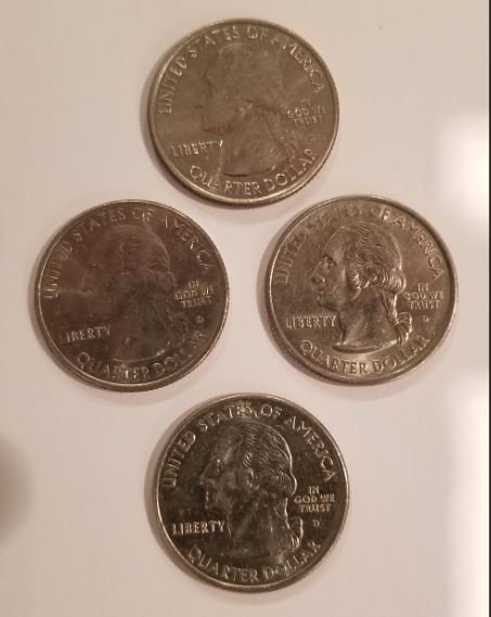Set of 4 Collectible US Quarters (1 of 2)