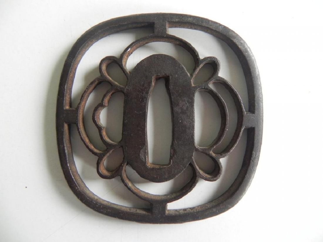 Tsubas - Japan - 18th Century Edo period: Title: Tsubas - Japan - 18th Century Edo period Origin: Japan Date/Period: 18th Century, Edo period Materials: Metal Dimensions: 2.56 x 2.56 x 0.18 inch Original Japanese Tsubas in good shape with a n