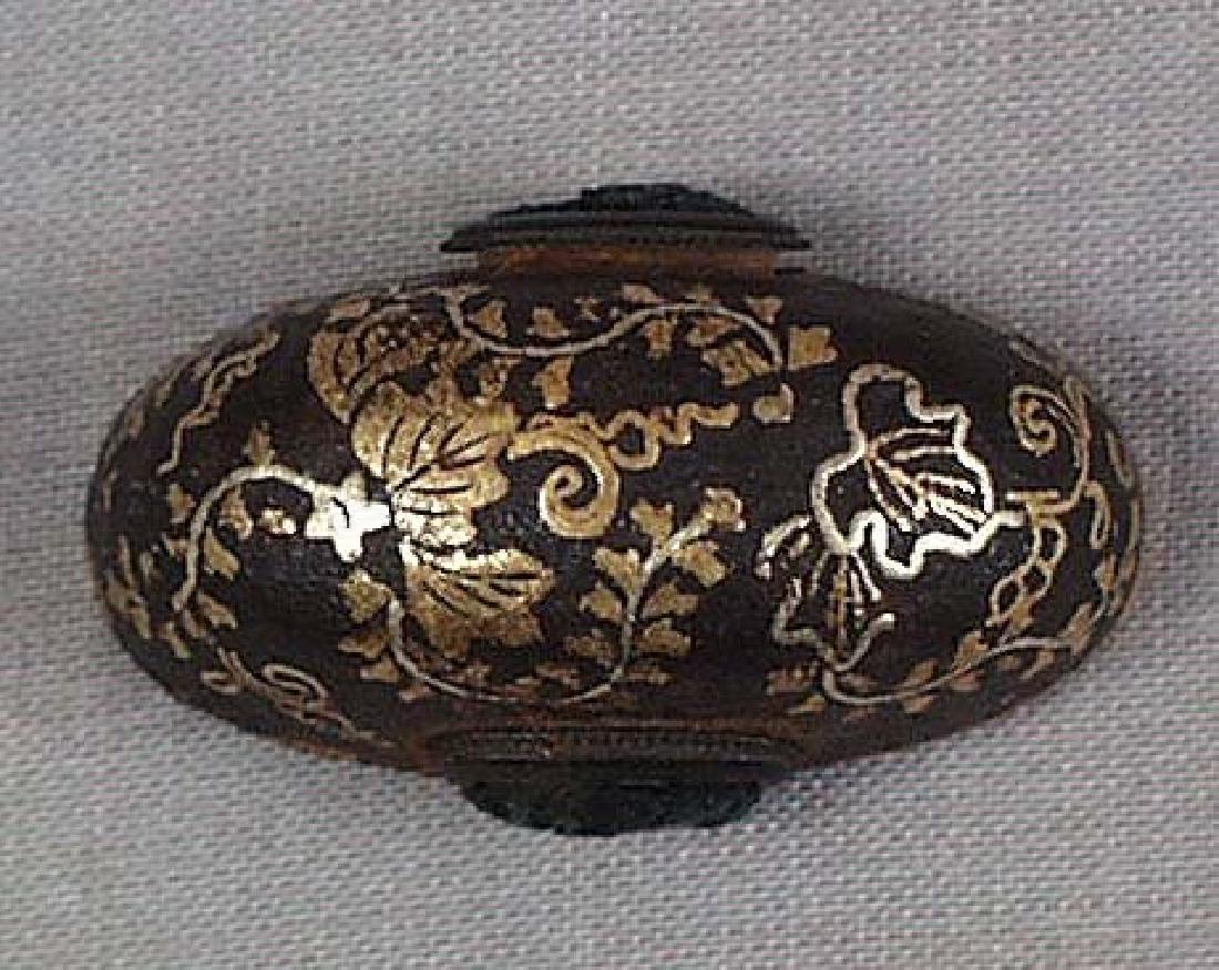 Early 19c Japanese sword KASHIRA vines & leaves (1 of 5)