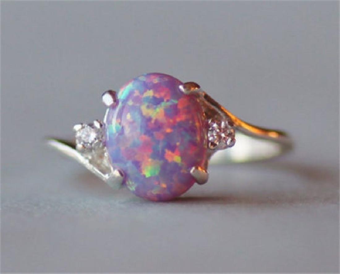 2.3Ct Fire Opal Women 925 Silver Ring 11 (1 of 5)