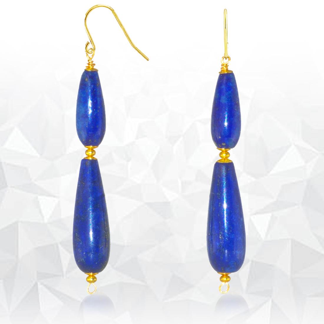 Drop Afghan Lapis lazuli Earrings (1 of 3)