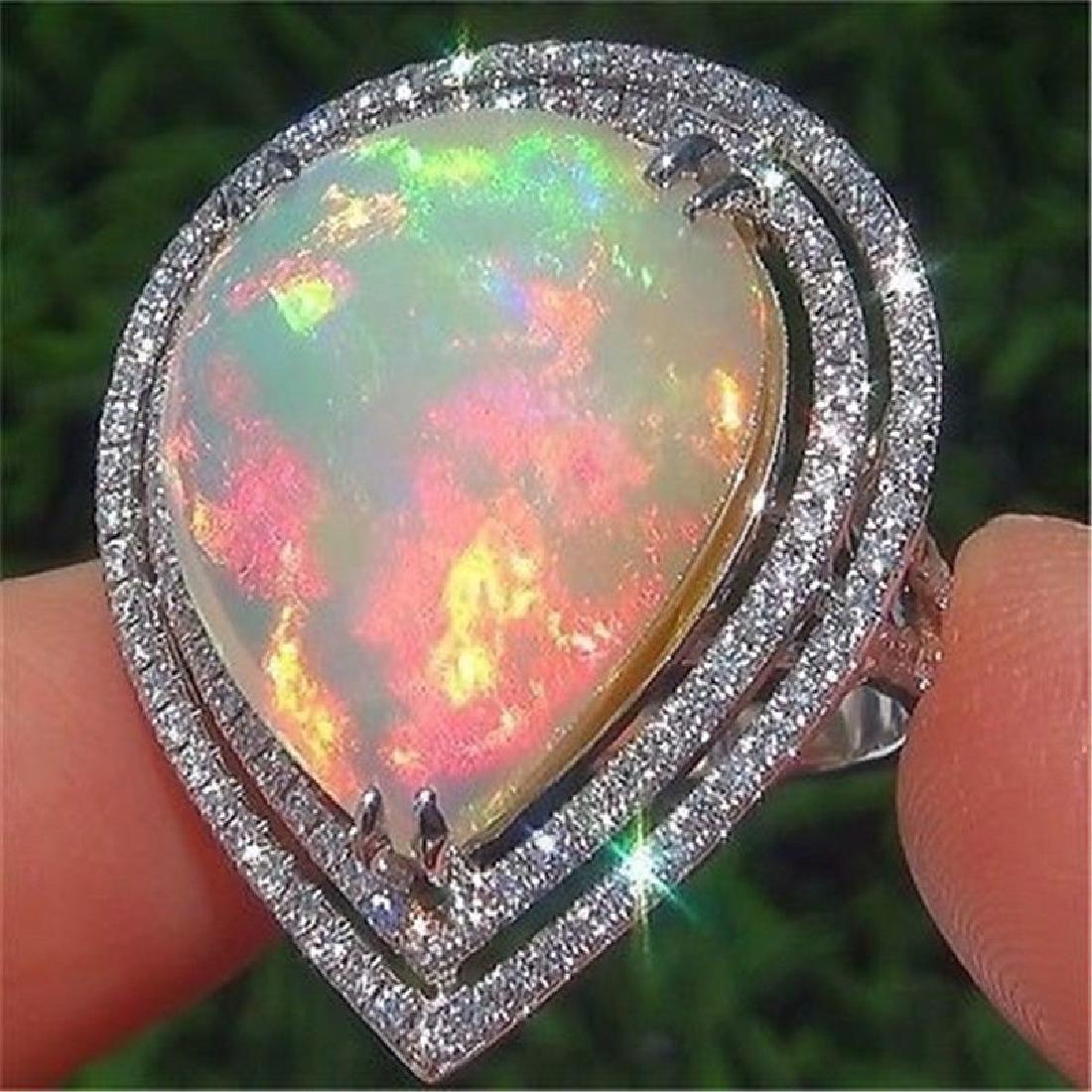 925 Sliver Ring Fire Opal size 7 (1 of 1)