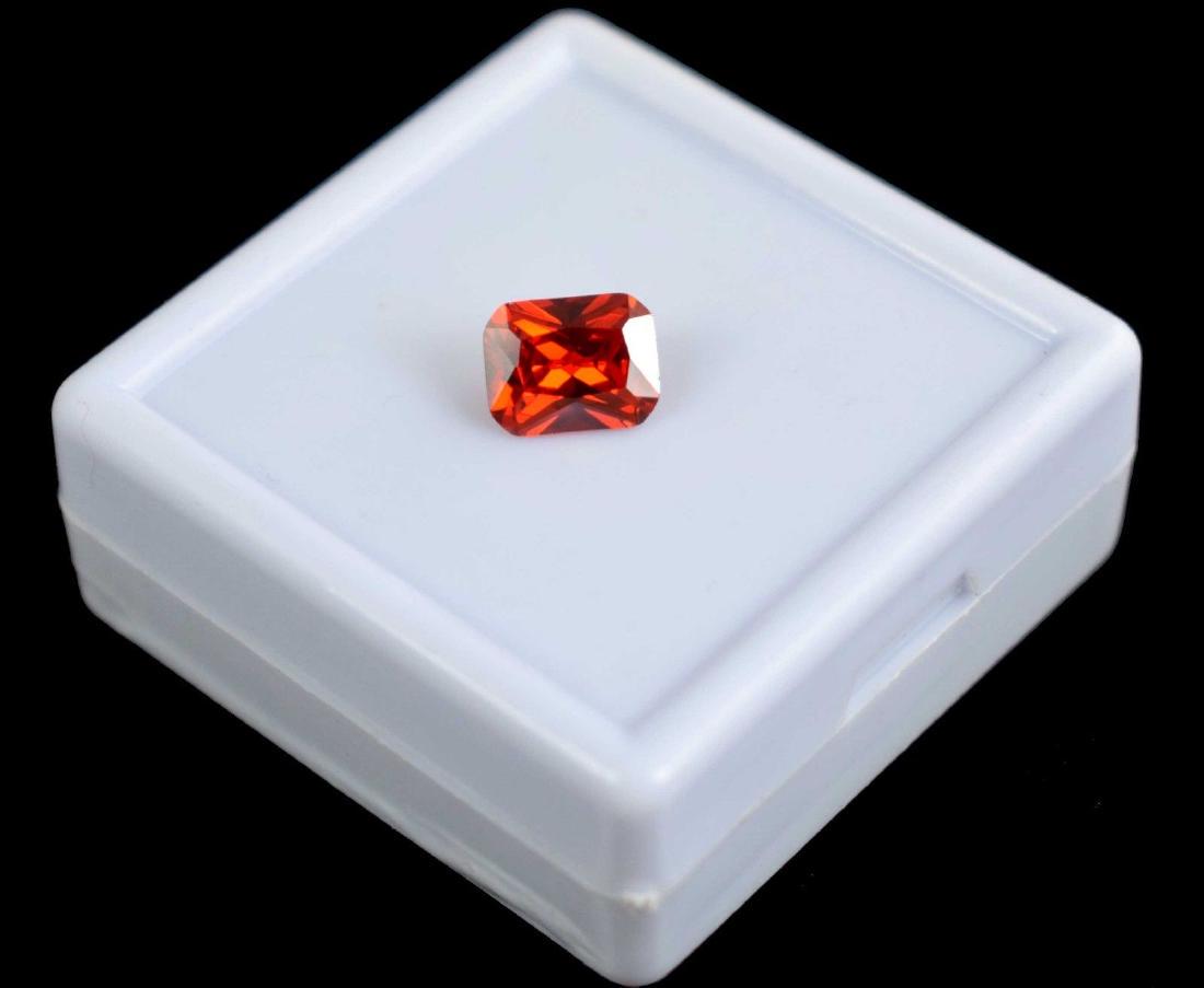 3.60 Carat Natural Orange Zircon IGL Certified: Item: 3.60 Carat Natural Orange Zircon IGL Certified Additional Information: Total Carat Weight (TCW): 3.60 Depth: 4 mm Length: 8mm Width: 6mm Variety/Type: Zircon Color: orange Shape: Emerald Cut Cou