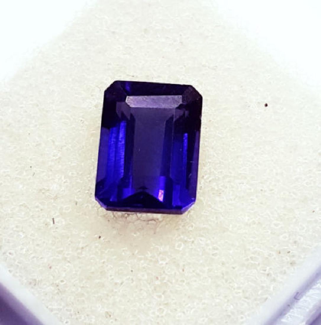 4.32 Ct Natural Emerald Shape Tanzanite GGL Certified (1 of 4)