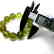 Cut green amber beads bracelet 24.6 gr - 6