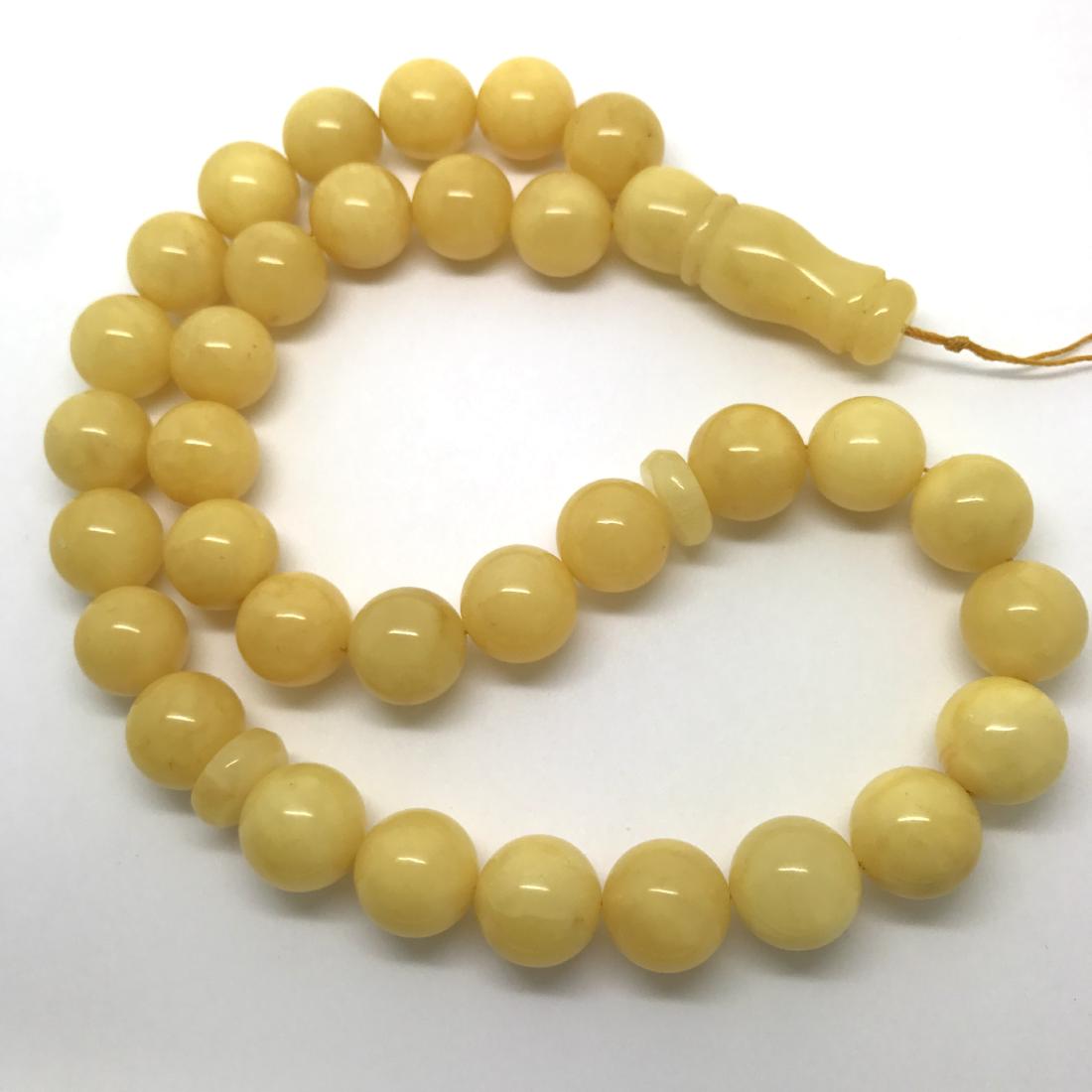 Baltic amber tesbih egg yolk beads ø13mm 44.7 gr (1 of 9)
