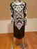 Couture silk heavily beaded evening dress