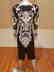Couture silk heavily beaded evening dress - 8