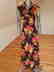 Vtg 1960's brushed jersey maxi floral gown Austrian