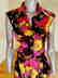 Vtg 1960's brushed jersey maxi floral gown Austrian - 3