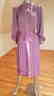 Vtg NOEL SOPHISTICATES New York Violet chiffon pleated
