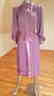 Vtg NOEL SOPHISTICATES New York Violet chiffon pleated - 2