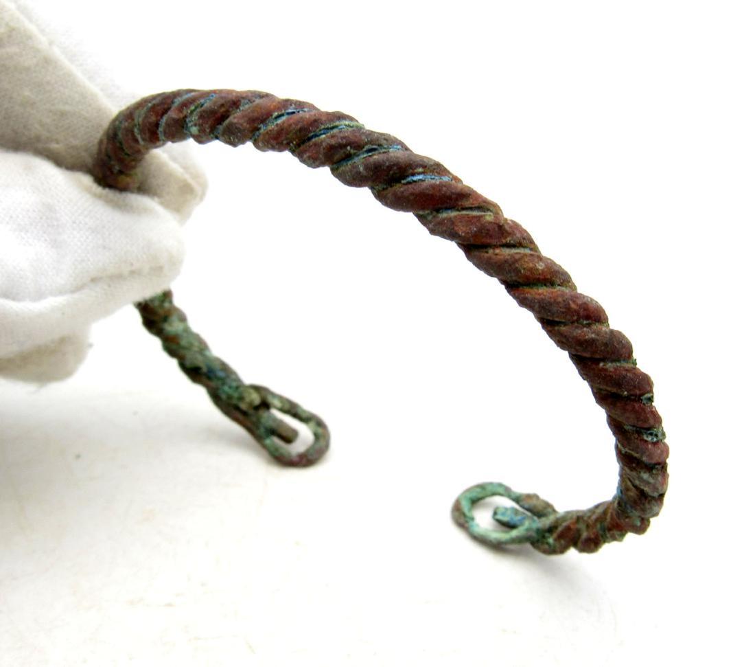 Medieval Viking Bronze Twisted Fielty Bracelet (1 of 3)