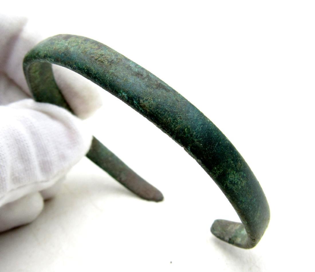 Medieval Viking Era Bronze Decorated Bracelet (1 of 3)