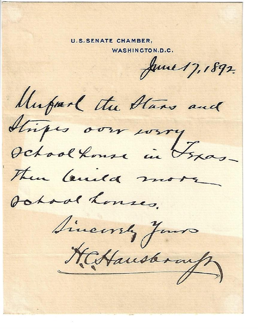 1892 ANS North Dakota Senator Hansbrough (1 of 1)