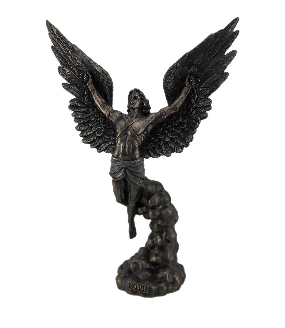 Greek Mythology: Icarus Flight Statue: Item: Greek Mythology: Icarus Flight Statue Maker: Veronese Design Origin: France Date/Period: 2017 Materials: Resin Size: H. 14.56 x W. 9.84 inch Icarus Flight Statue from the Veronese Design collect