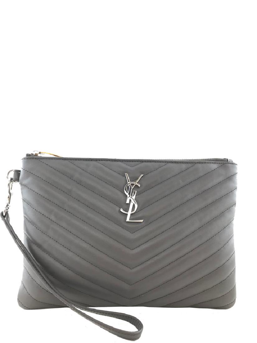 Saint Laurent Monogram Quilted Pouch Wristlet Wallet (1 of 19)
