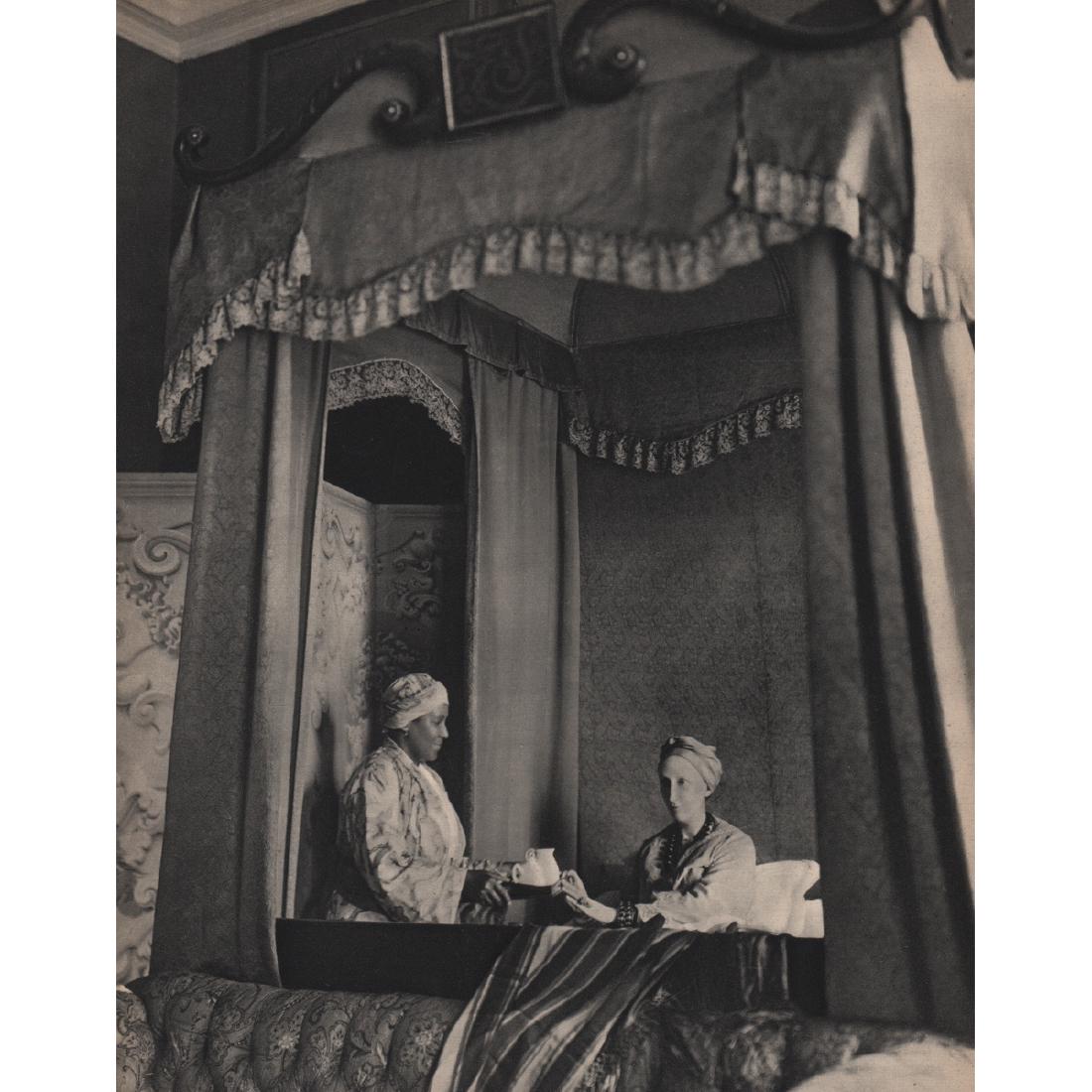 CECIL BEATON - Edith Sitwell: Artist: CECIL BEATON Print Title: Edith Sitwell, Breakfast in Bed Medium: Sheet-fed Gravure Printing Date: 1930's Printed in France Image Size approx: 8 X 10.5 inches Cecil Beaton (1904-1980) was an E