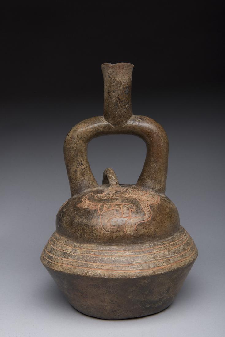 Early man trophy head basket with robe finial in high (1 of 5)